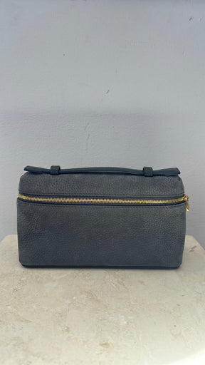Loro Piana Charcoal Nubuck L19 Clutch