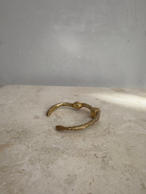 Lucy Folk Dough Knot Cuff In Yellow Gold