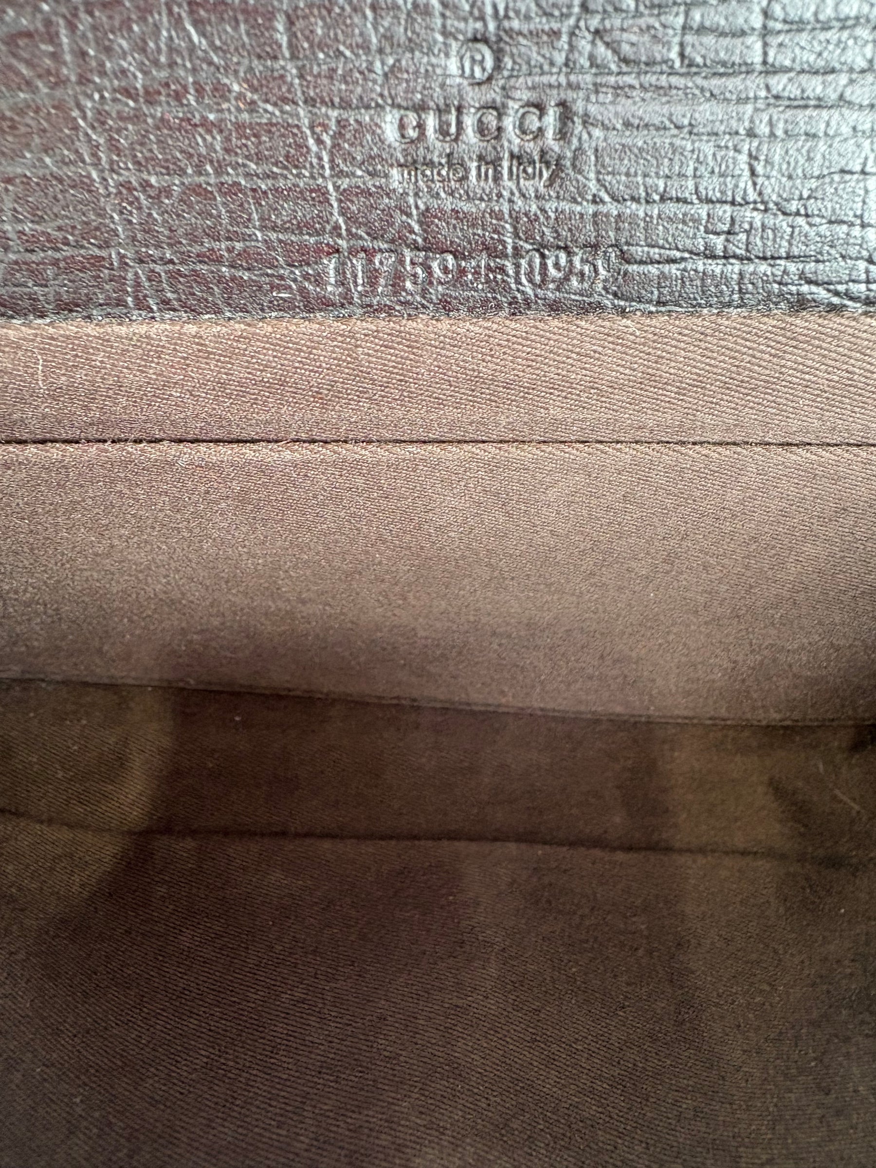 Gucci Monogram  Bamboo Bar Clutch