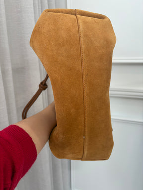 Scanlan Theodore Athos Suede Shopper Bag In Cognac
