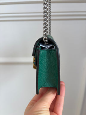 Gucci Green Leather Super Mini Dionysus Bag