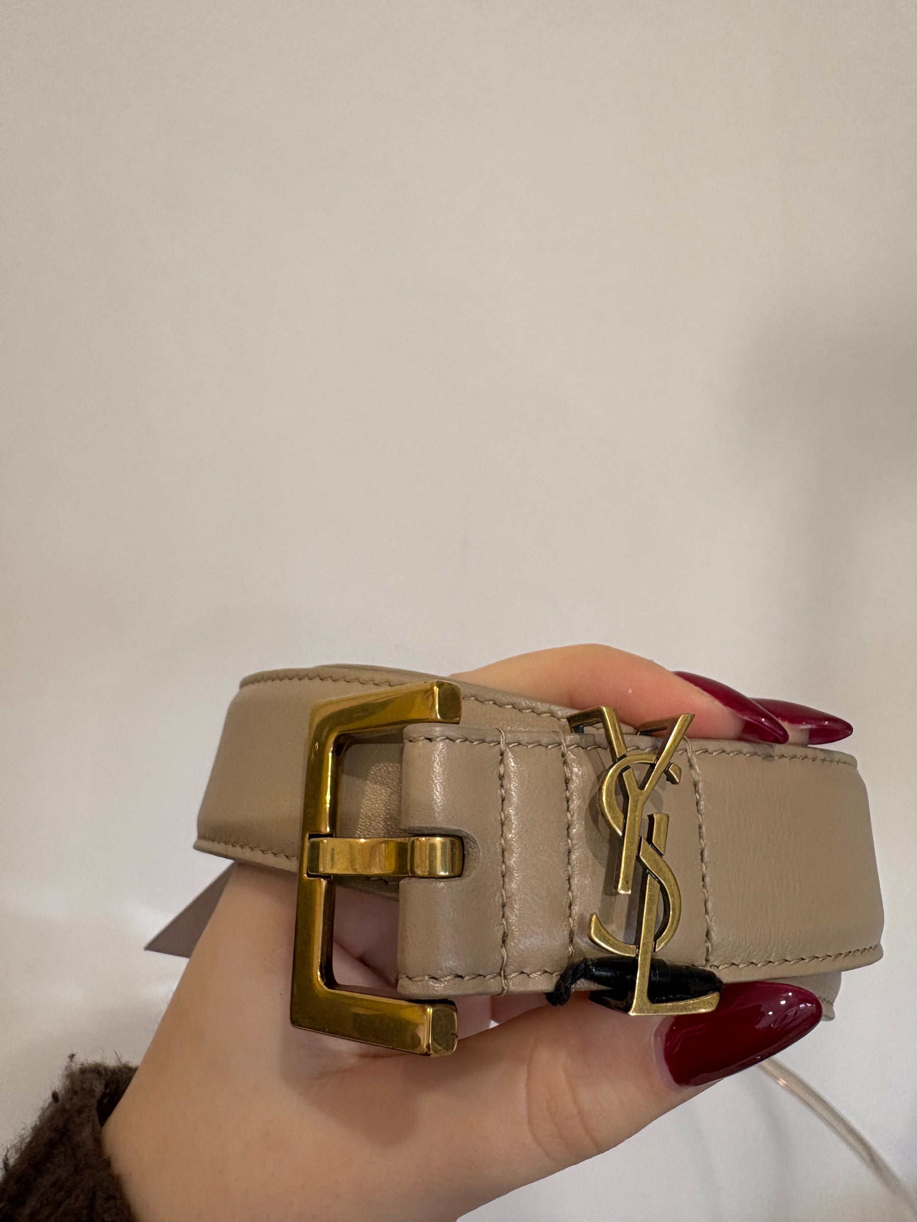 YSL Cassandre Slim Belt