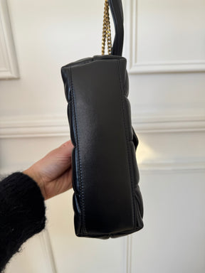 Saint Laurent Black Leather Mini Puffer Shoulder Bag