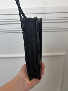 Chanel Black Lambskin Leather Wallet on Chain with Black Hardware
