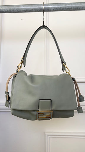 Fendi Mamma Baguette In Matcha Latte
