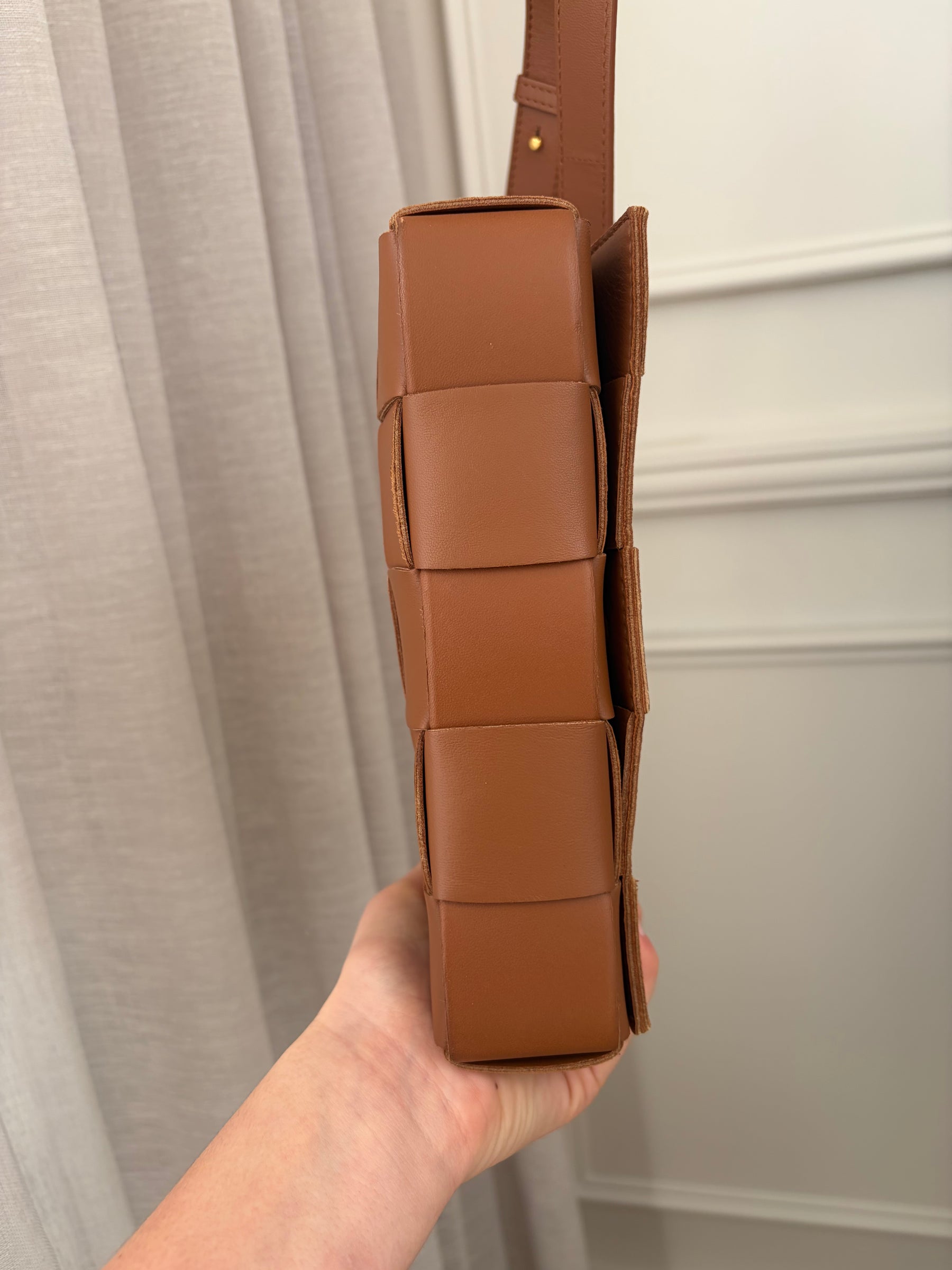 Bottega Veneta Tan Leather Casette Bag