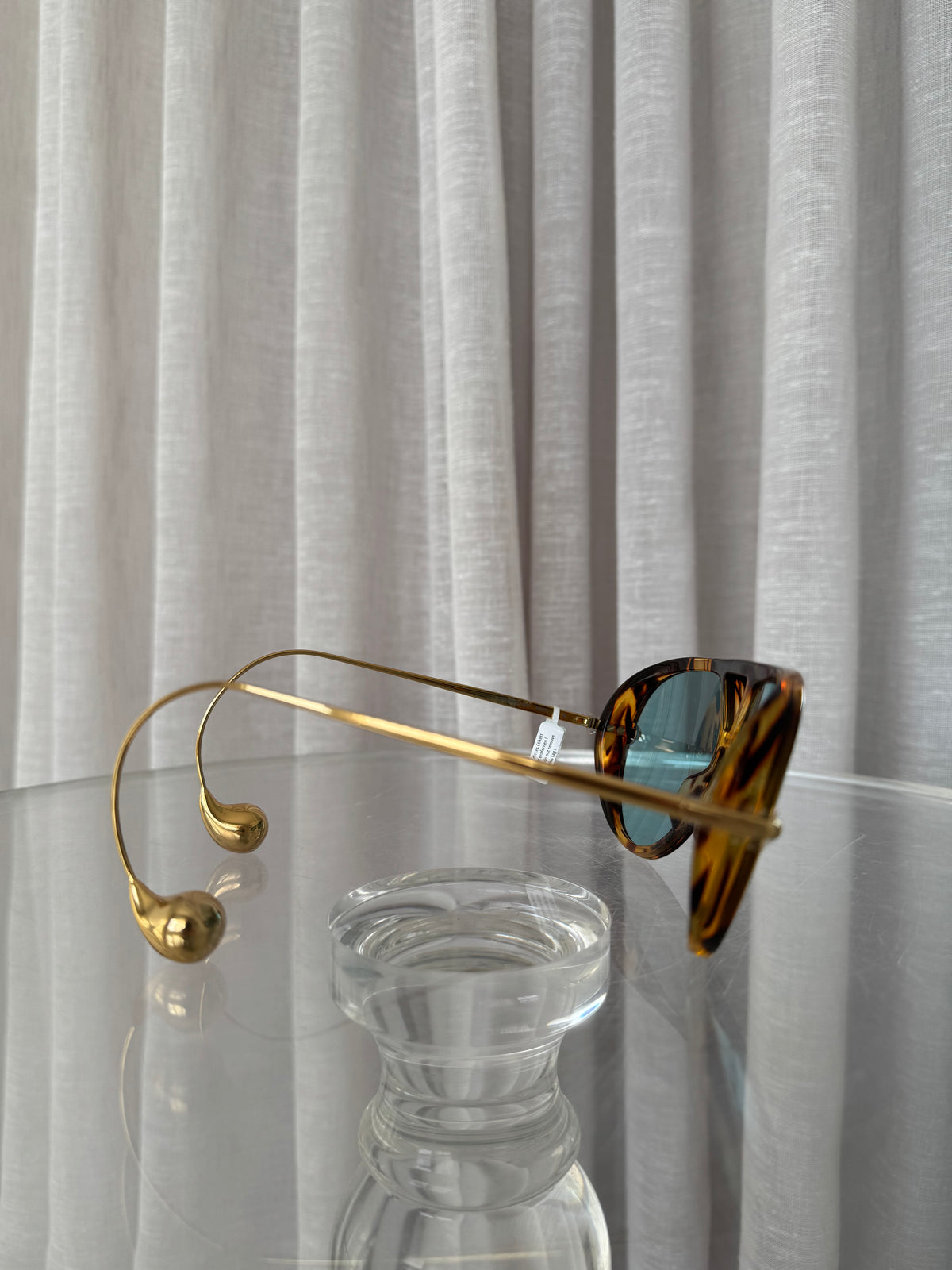 Bottega Veneta Tortoiseshell 'Drop' Aviator Sunglasses