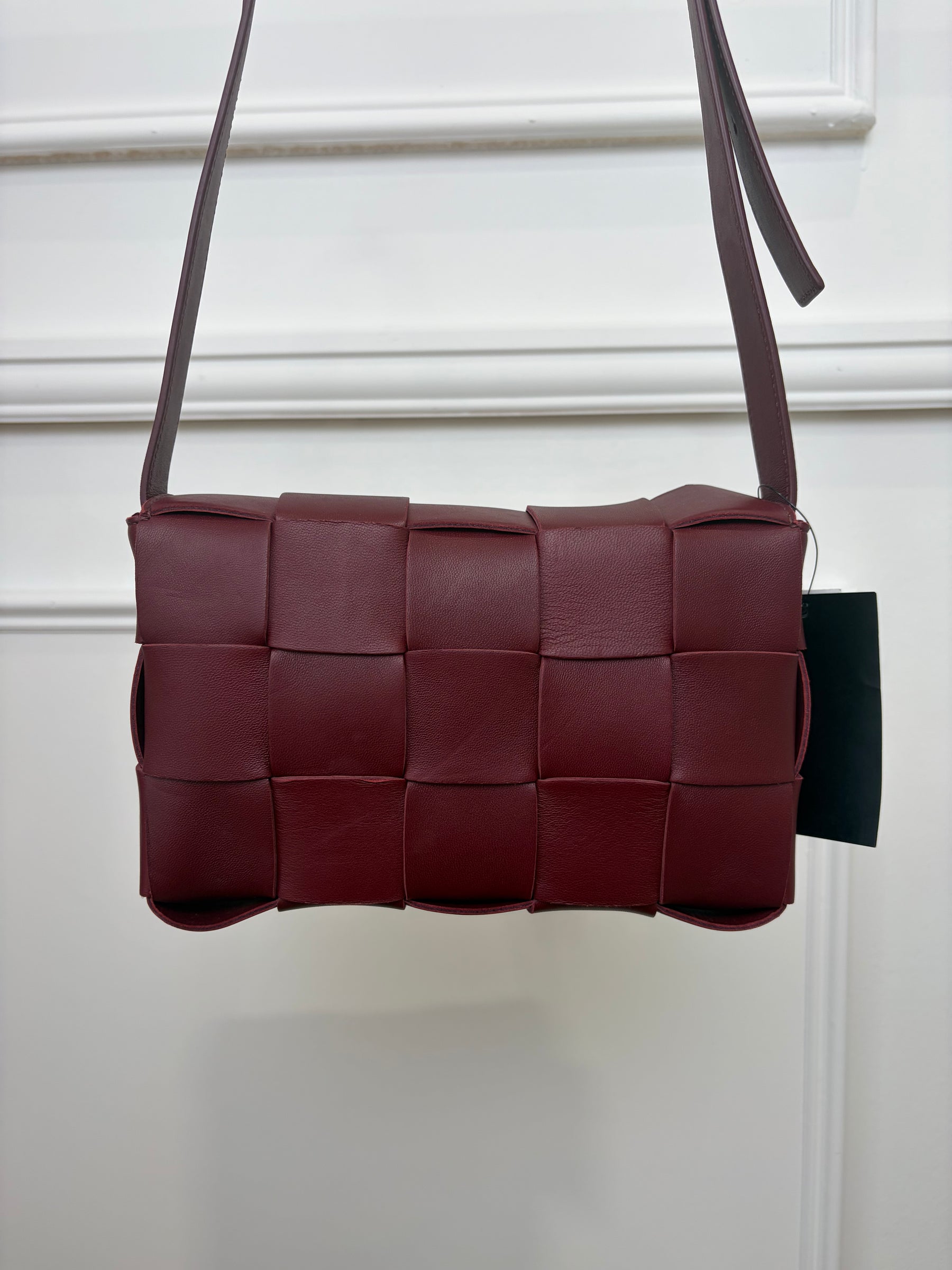 Bottega Veneta Burgundy Leather Cassette Bag