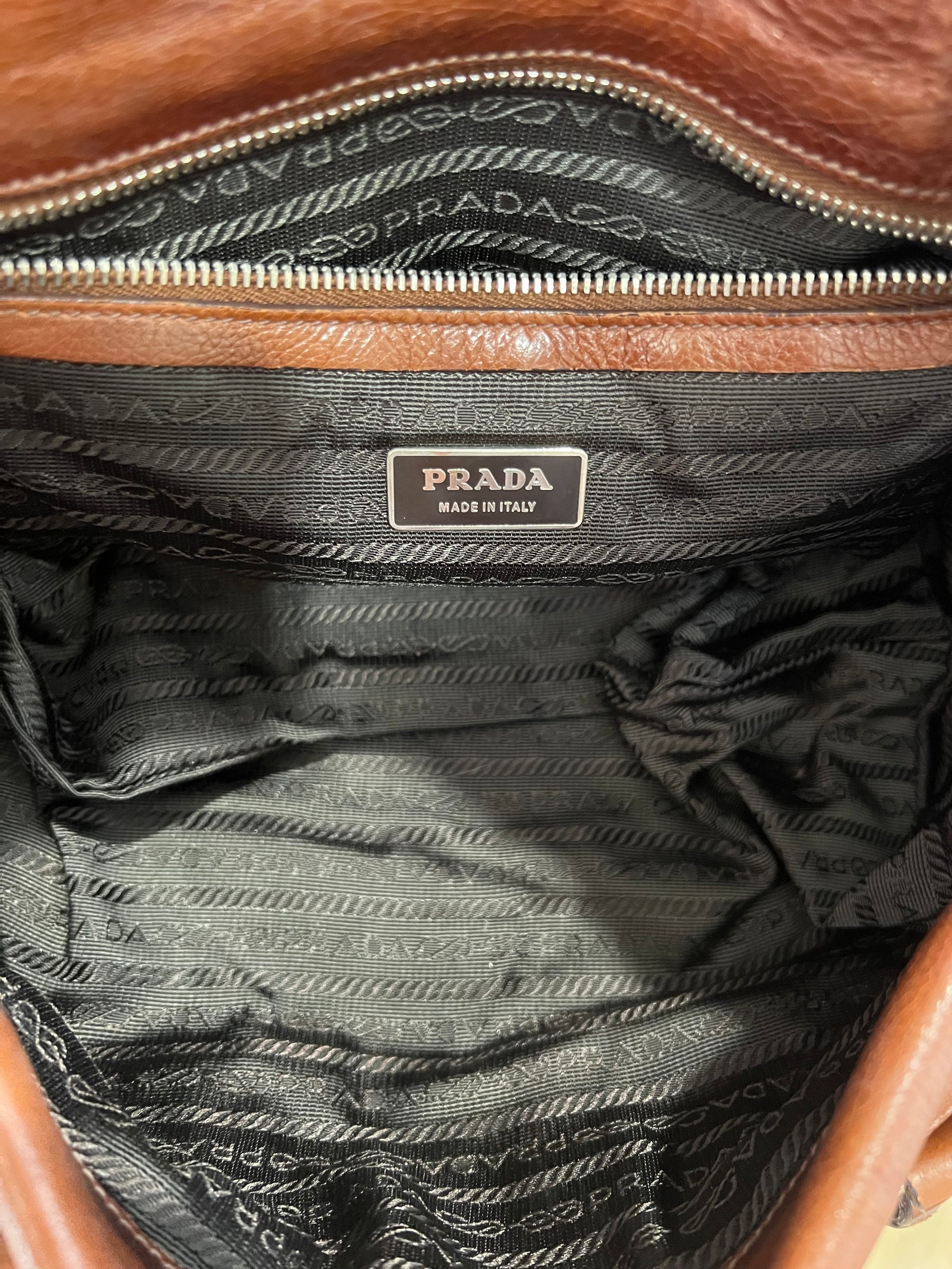 Prada Tan Leather "Easy" Shoulder Bag