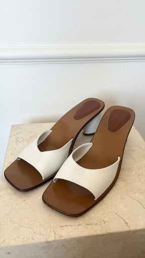 Rejina Pyo Block Heel Slide In White, 39