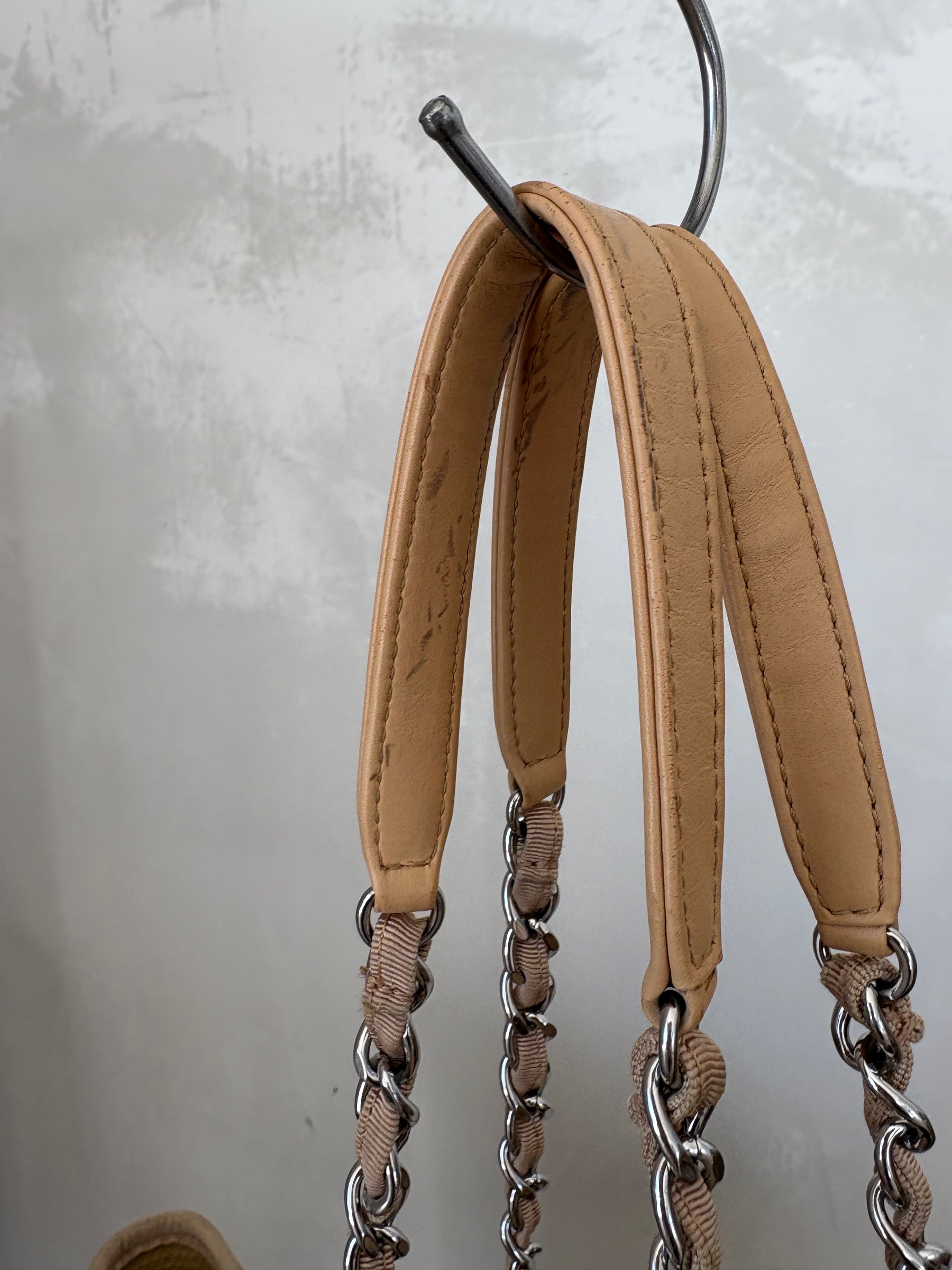 Chanel Beige Canvas Deauville Tote