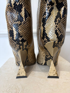 THE ATTICO Snake Skin Knee High boot