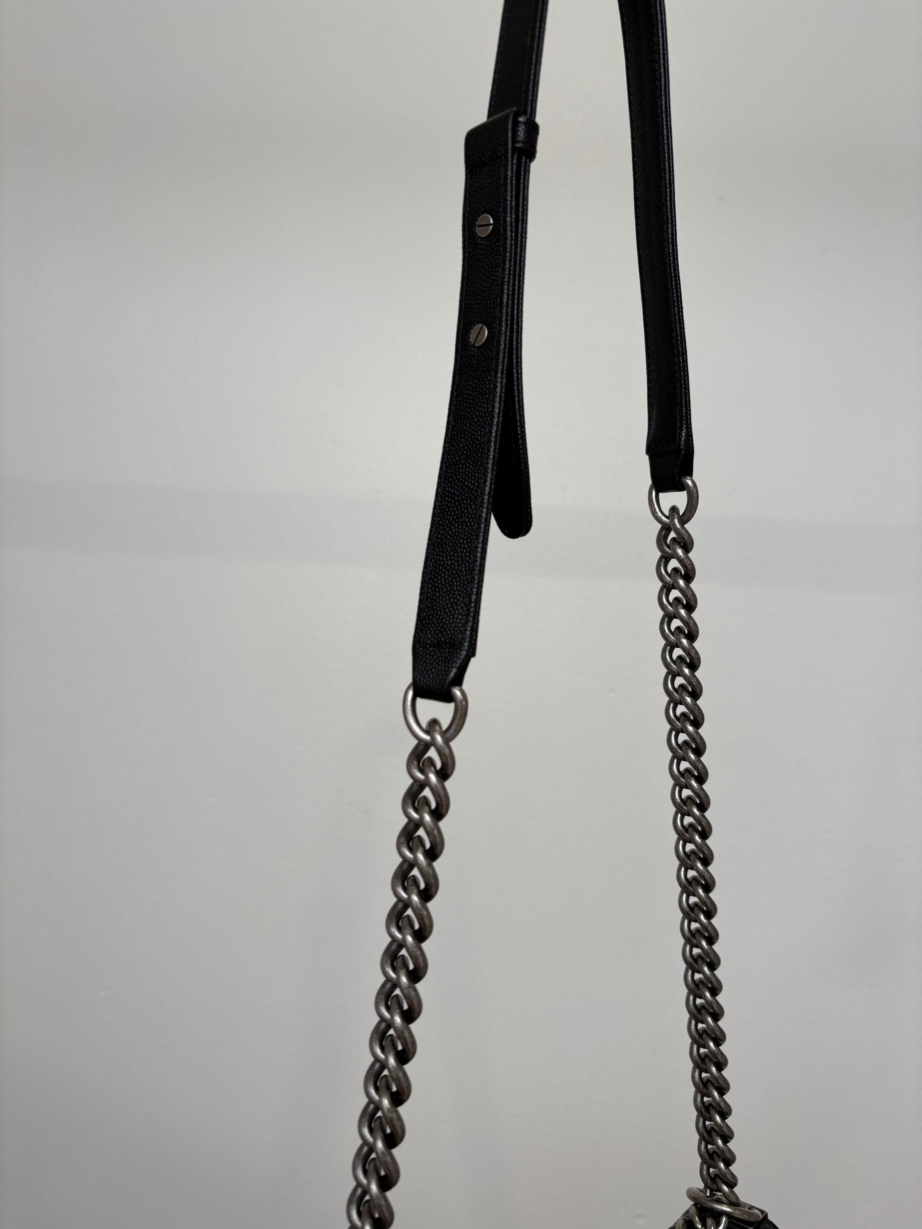 Chanel Black Caviar Leather 'Old Medium' Boy Bag