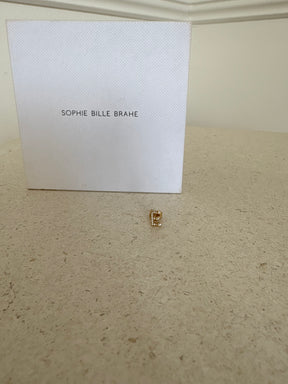 Sophie Bille Brahe Gold and Diamond 'E' Single Stud