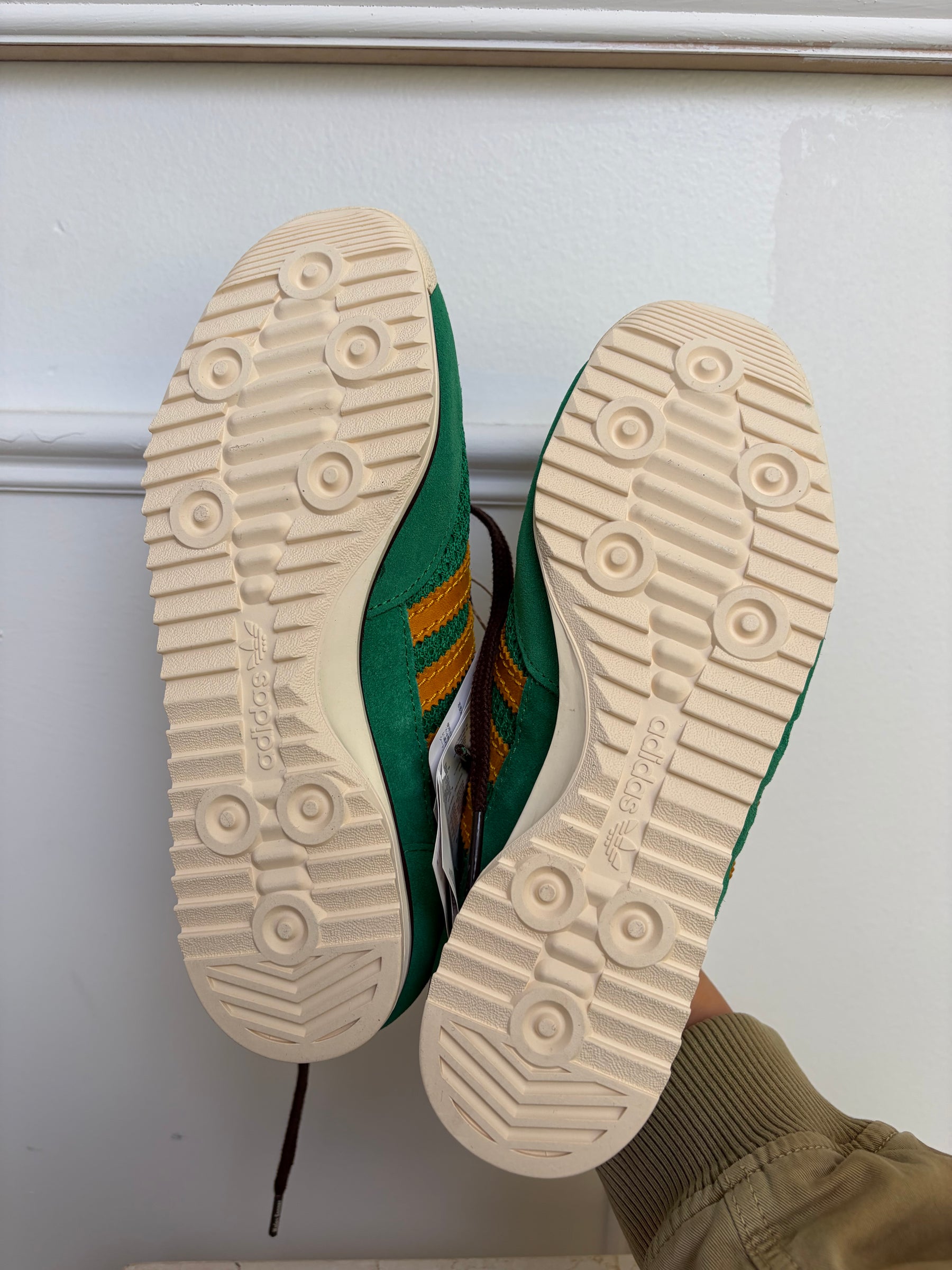 Adidas x Wales Bonner Green and Marigold Knit Sneakers, 6 US