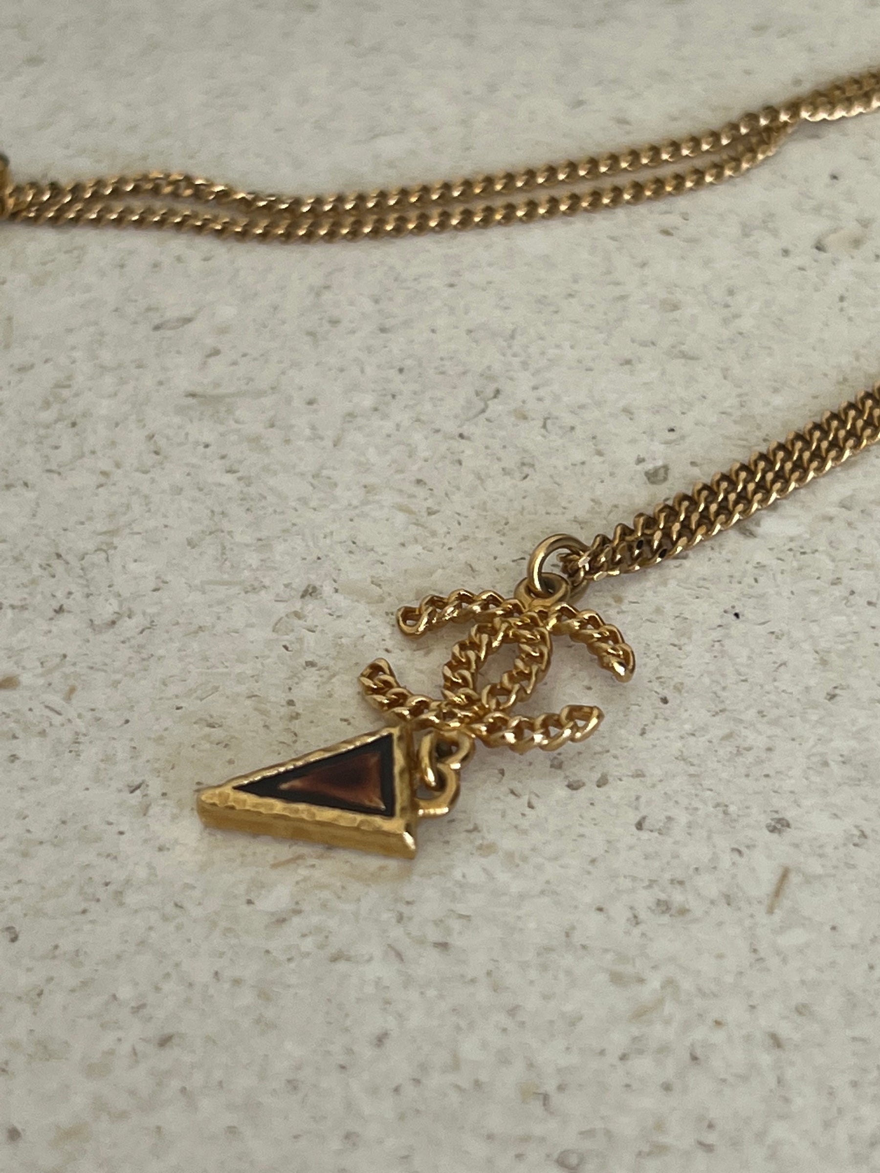 Chanel Gold Chain CC  Necklace Embellished Arrow Charm