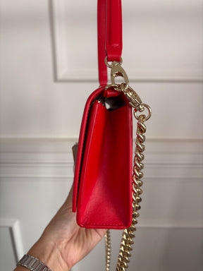 Scanlan Theodore Red Leather Chain Crossbody Bag