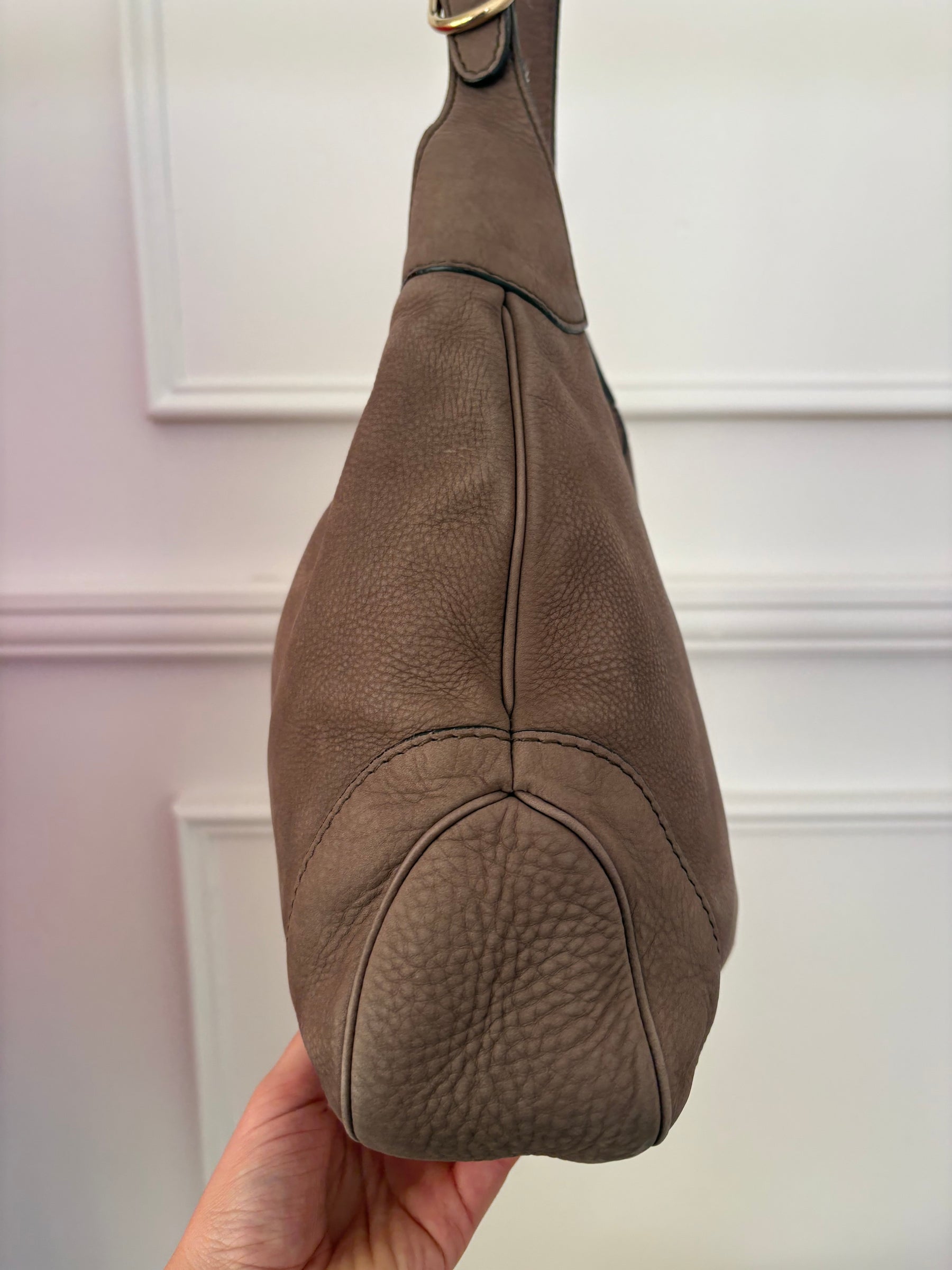 Gucci Taupe Nubuck Jackie Bag