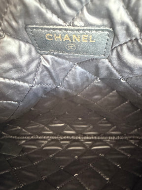 Chanel Black Quilted Leather Medium Boy Pouch