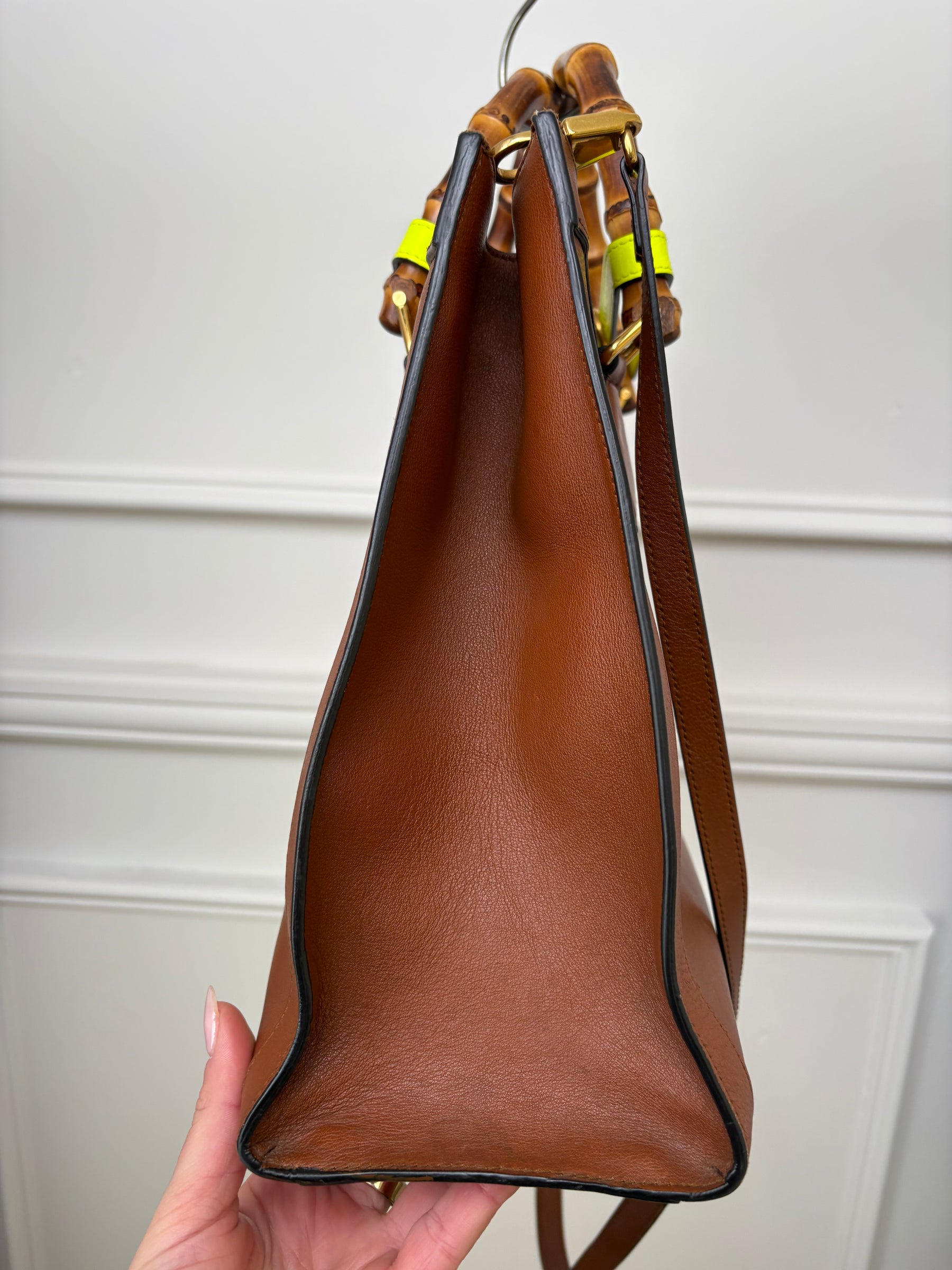 Gucci Tan Leather Diana Large Tote