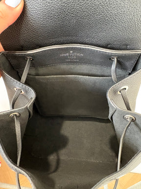 Louis Vuitton Black Leather LockMe Backpack