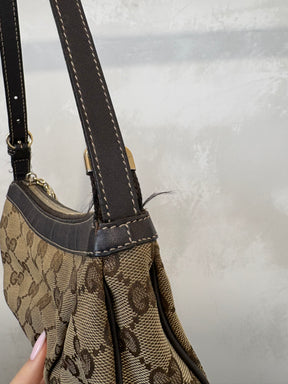 Gucci Monogram Canvas Shoulder Bag