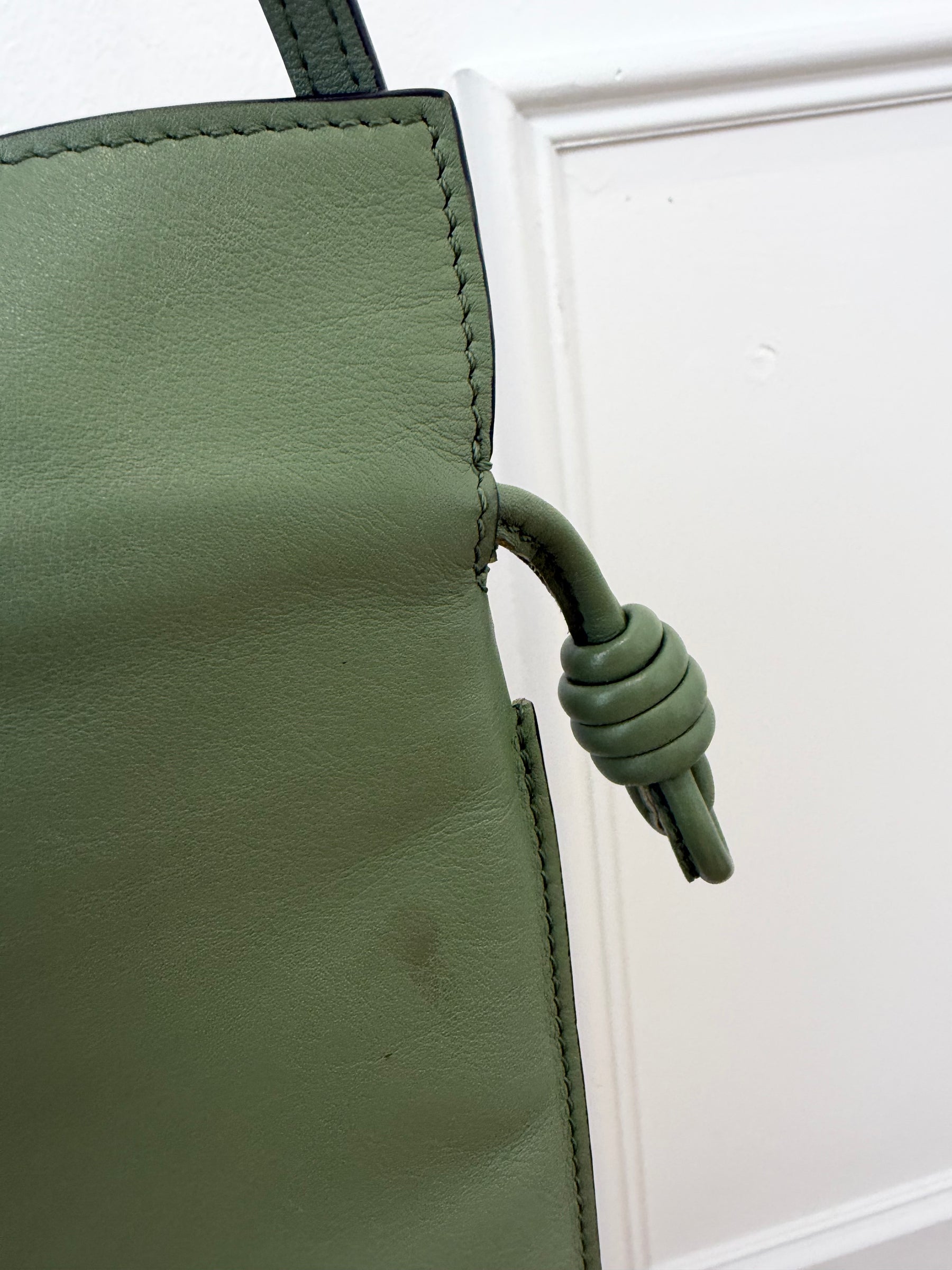 Loewe Green Leather Cross Body Pouch