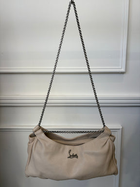 Christian Louboutin Taupe Leather Chain Shoulder Bag