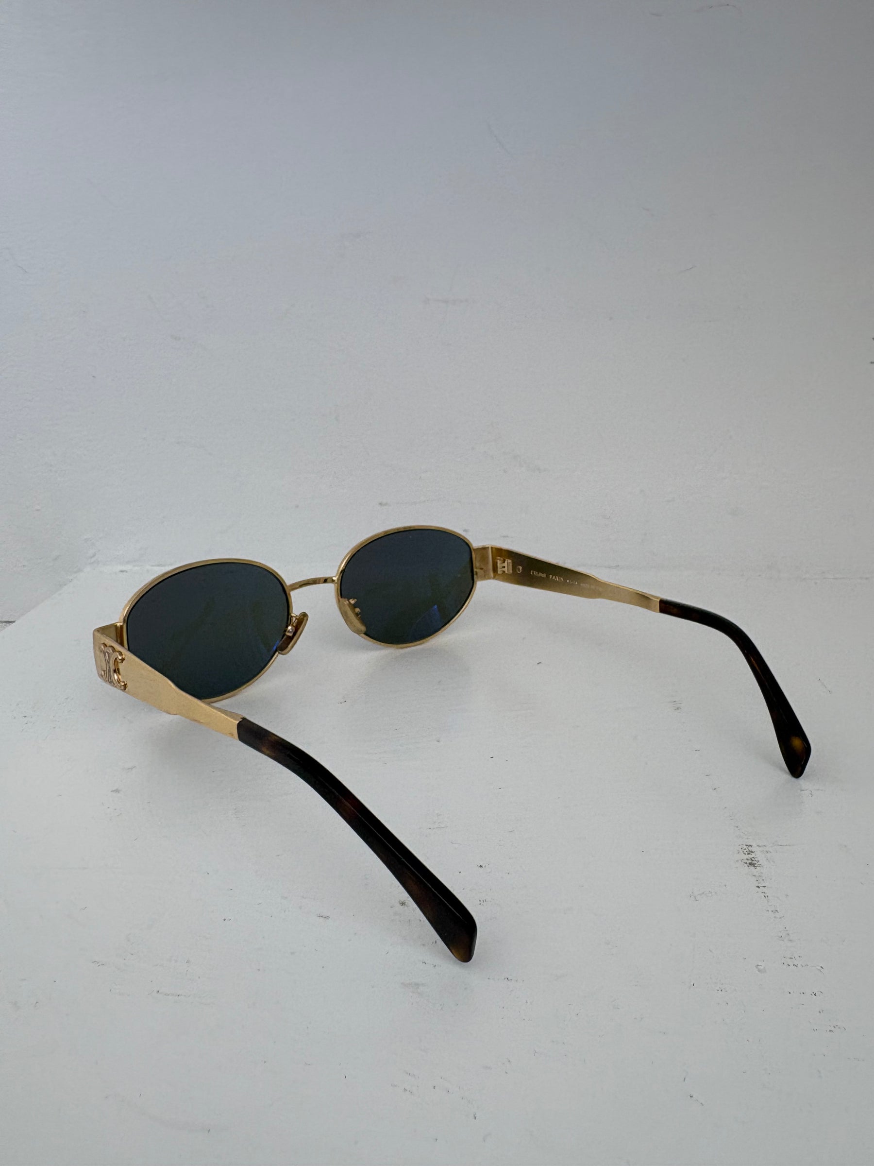 Celine Oval Gold Frame Sunglasses