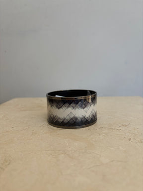 Bottega Veneta Grey and White Printed Metal Cuff