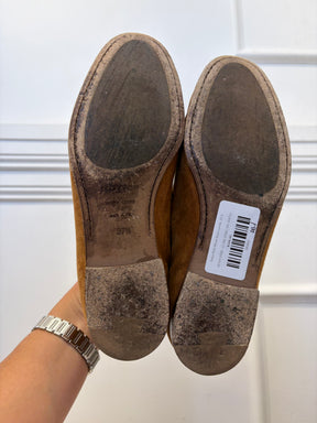 Sergio Rossi Brown Suede Loafers, 37.5
