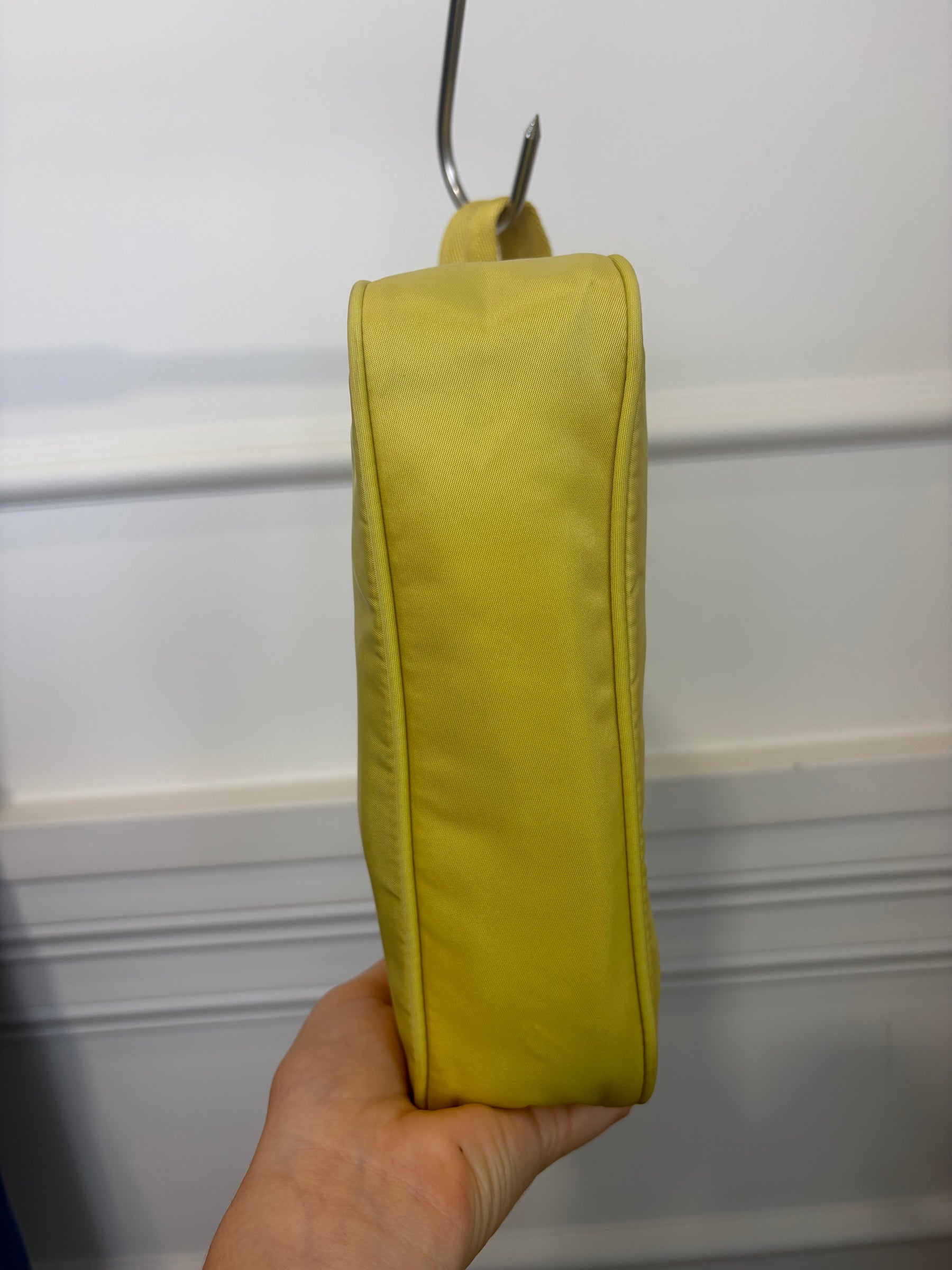 Prada Yellow Nylon Reissue Shoulder Bag