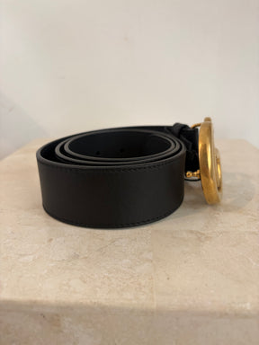 Gucci Black LEather Marmont Belt, 85