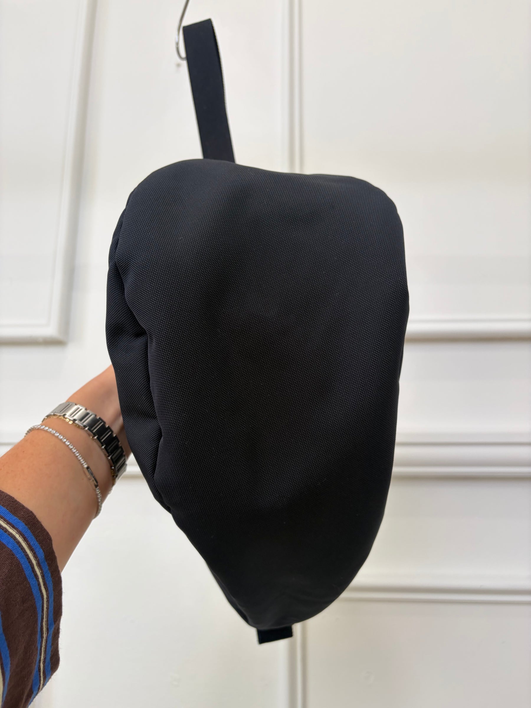 The Row Black Canvas Small Banana Bag