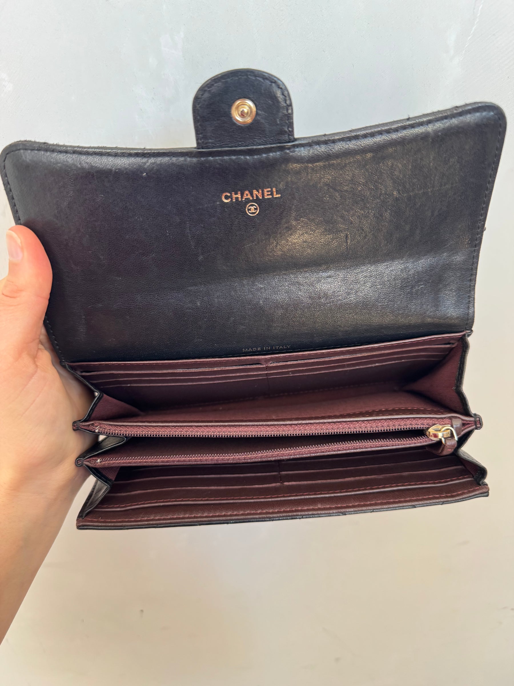 Chanel Quilted Lambskin Long Wallet