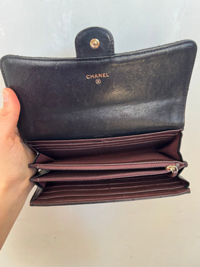 Chanel Quilted Lambskin Long Wallet