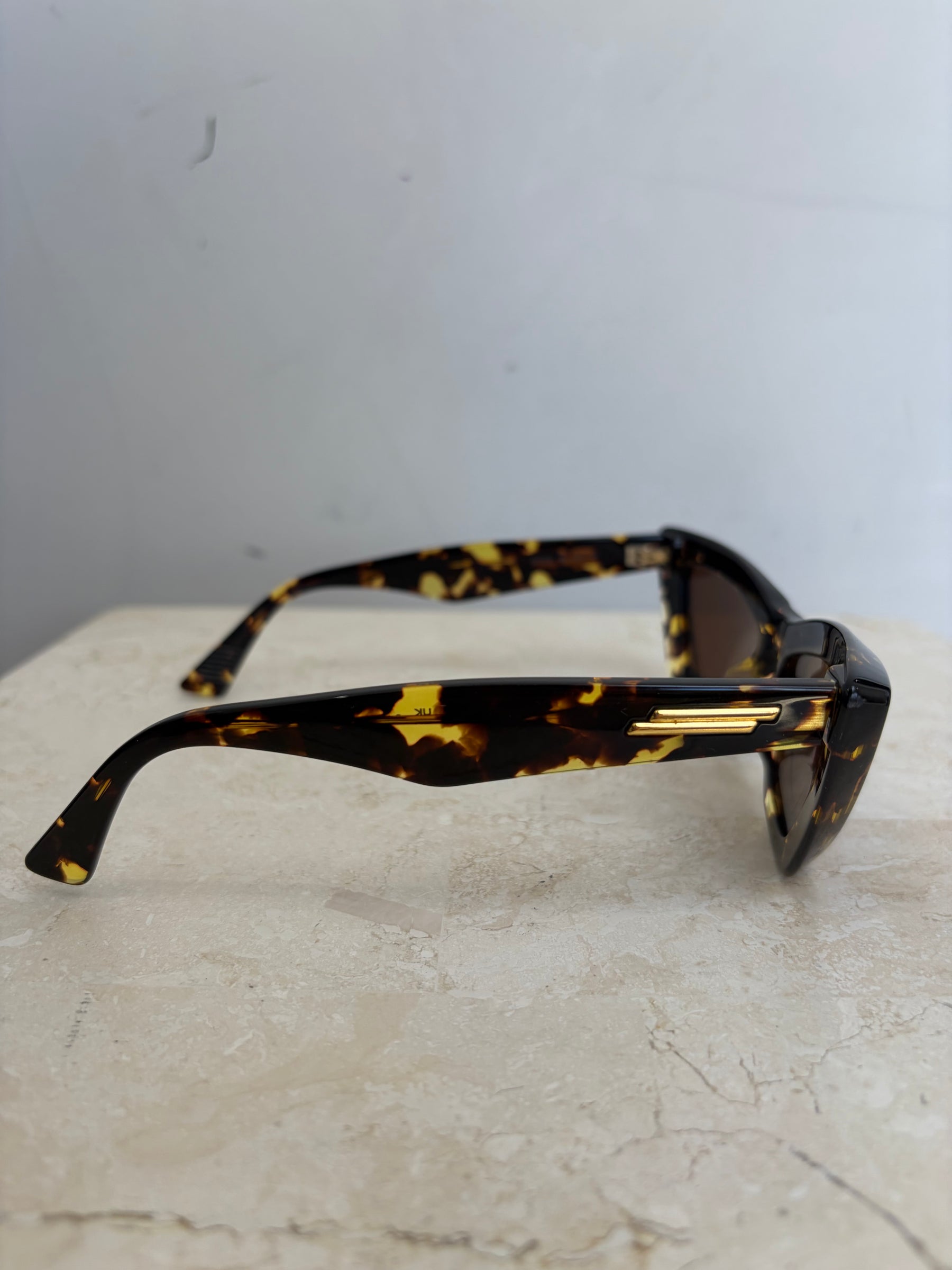 Bottega Veneta Tortoishell Cat Eye Sunglasses