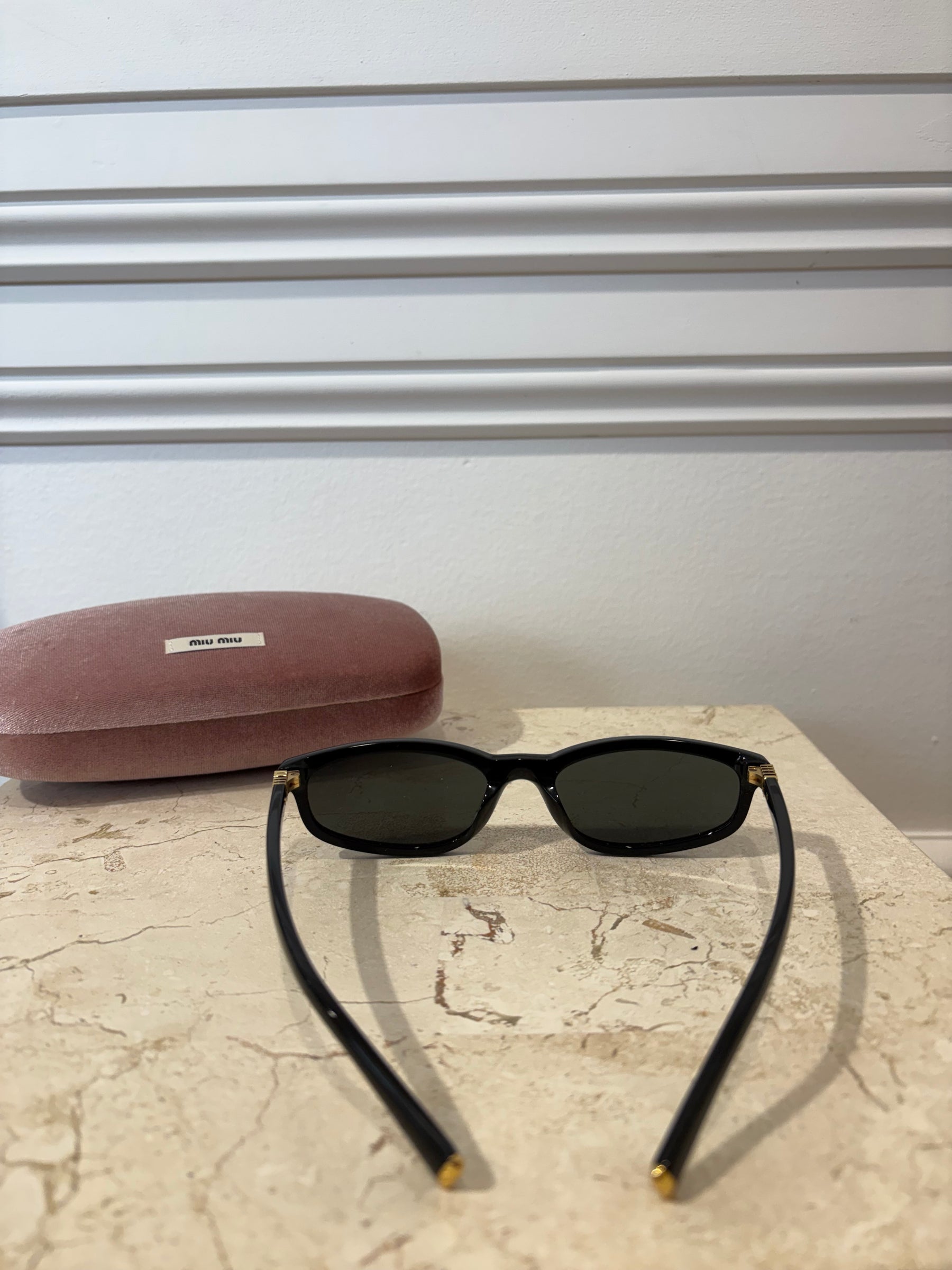 Miu Miu A06S Slim Sunglasses Black