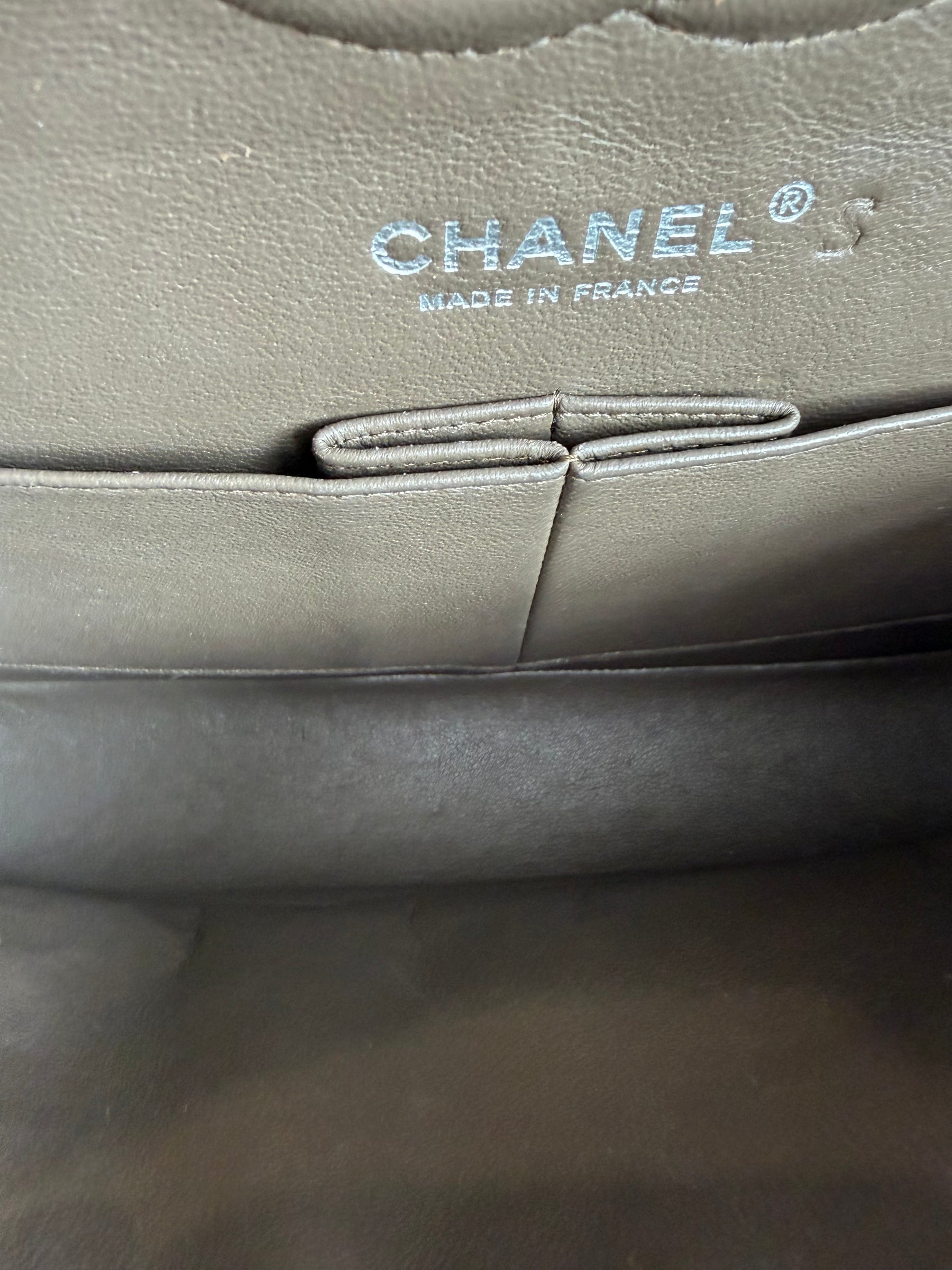 Chanel Taupe Caviar Leather Medium Classic Flap