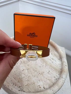 Hermès Brown Leather Kelly Bracelet, T2