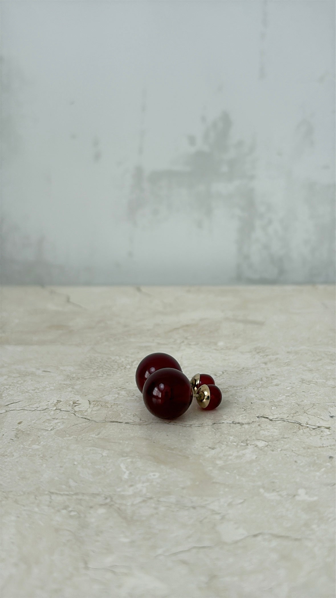 Dior Red Stone Tribales Earrings