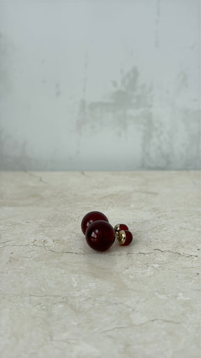 Dior Red Stone Tribales Earrings