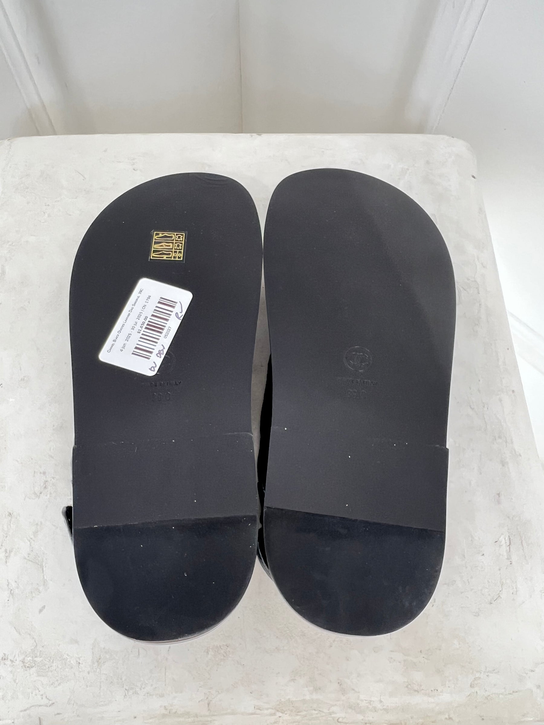 Chanel Black Quilted Leather Dad Sandals, 39C