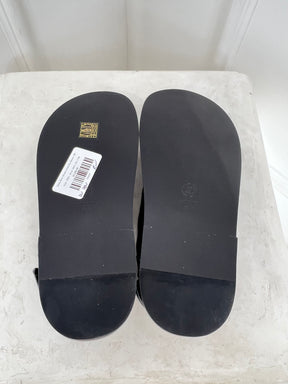 Chanel Black Quilted Leather Dad Sandals, 39C