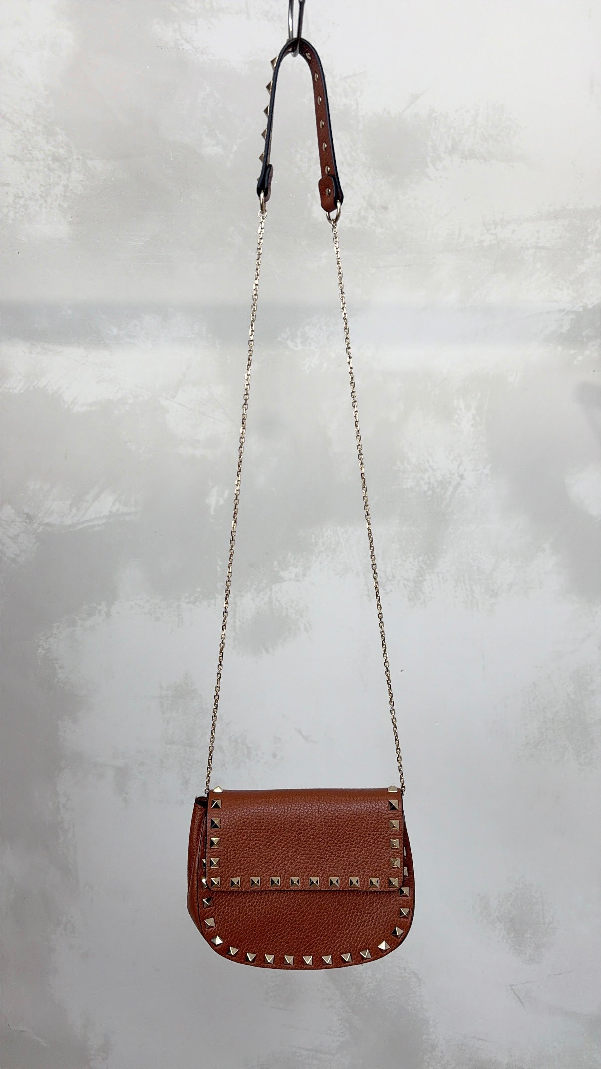 Valentino Garavani Rockstud Grained Leather Mini Bag Gold Hardware