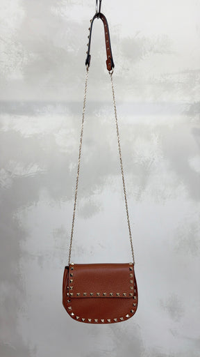 Valentino Garavani Rockstud Grained Leather Mini Bag Gold Hardware