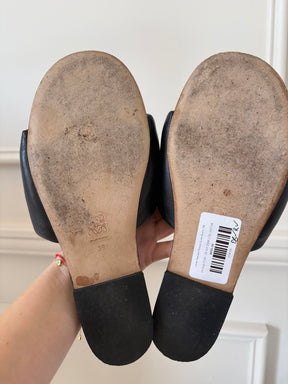 Loewe Anagram Padded Slides Black, 39