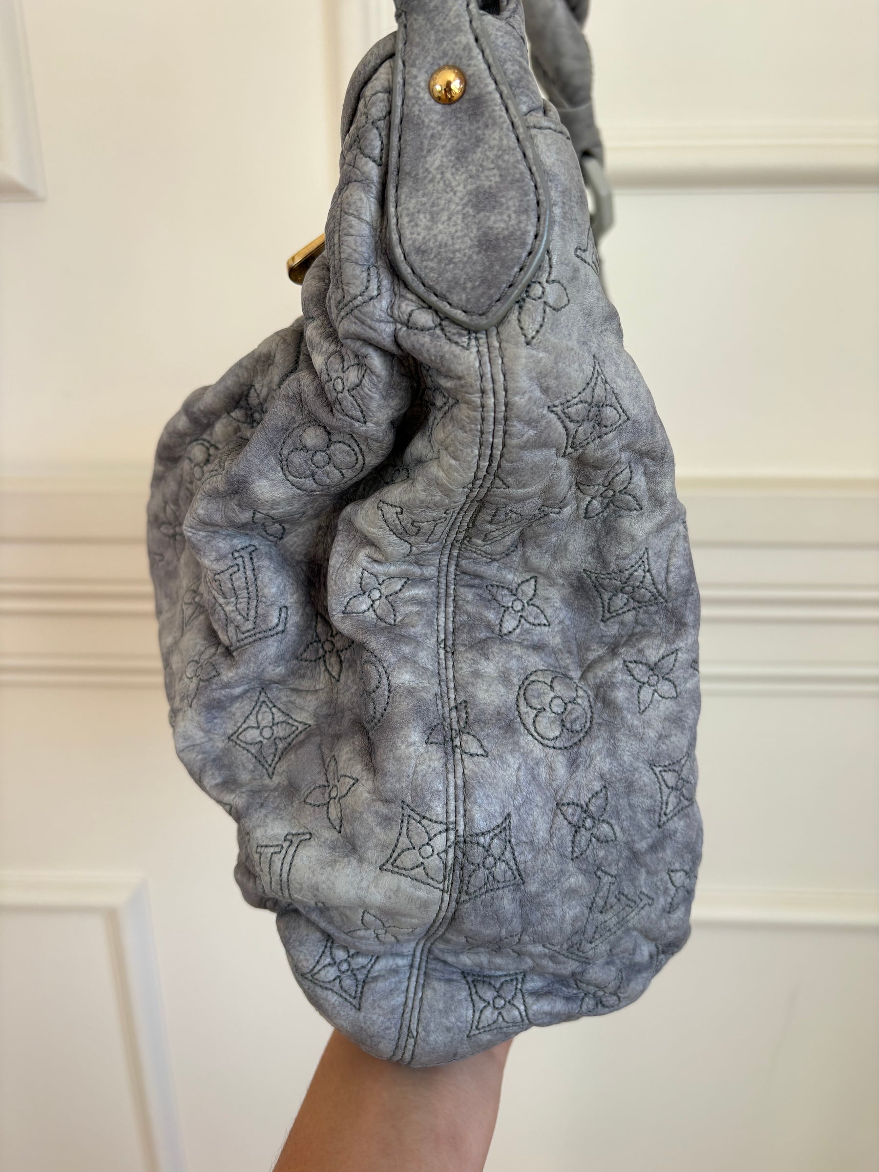 Louis Vuitton Gris Perle Monogram Olympe Nimbus Bag