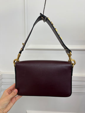 Dior Burgundy Leather J'adior Flap Bag