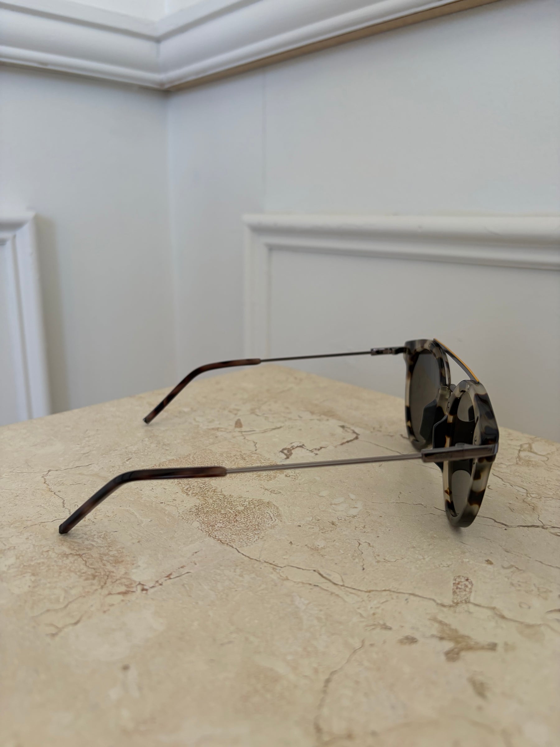Fendi Tortoiseshell Round Sunglasses